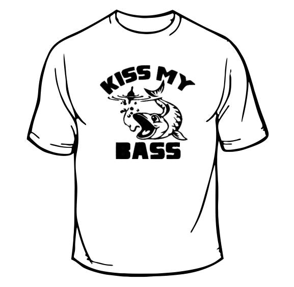 Kiss My Bass Fishing T-Shirt – Custom Creations