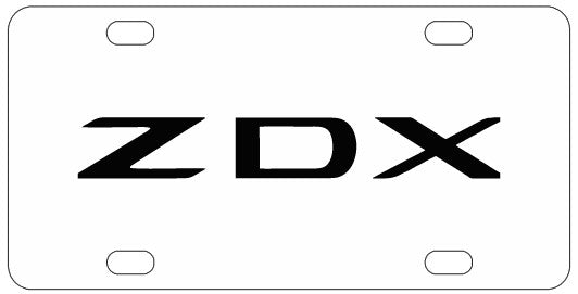 Acura ZDX License Plate