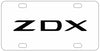 Acura ZDX License Plate