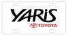 Toyota Yaris License Plate